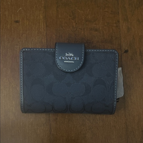 Coach Handbags - Coach Midnight Blue Medium Wallet